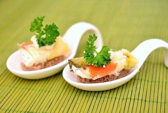 Canapés dietético
